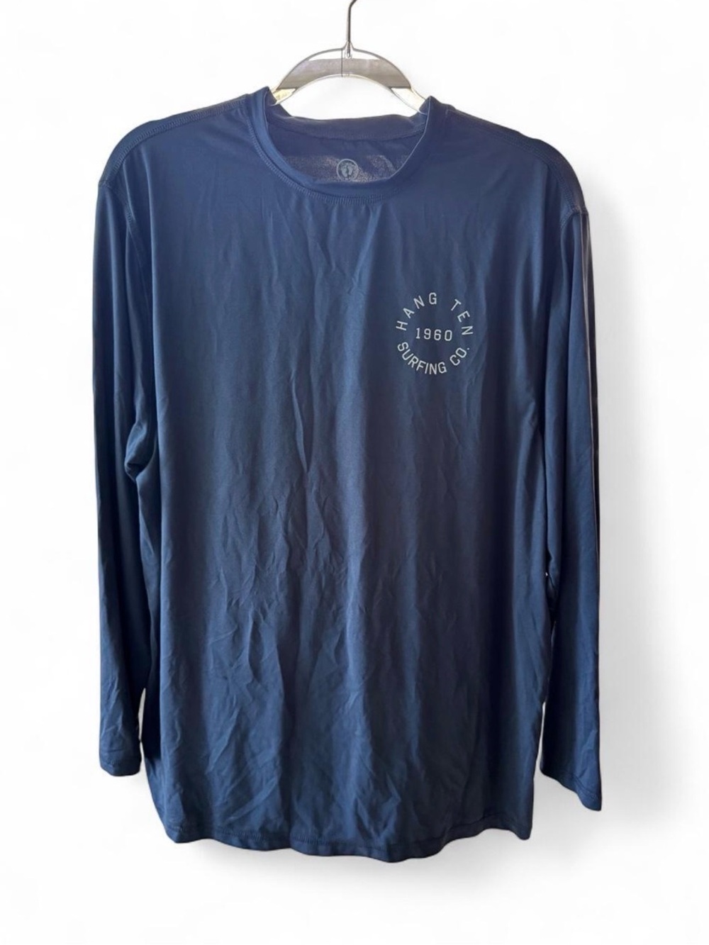 Hang Ten Navy Long Sleeve Surf Tee with Chest Logo